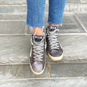 Golden Goose Francy Leopard White Star Sneakers